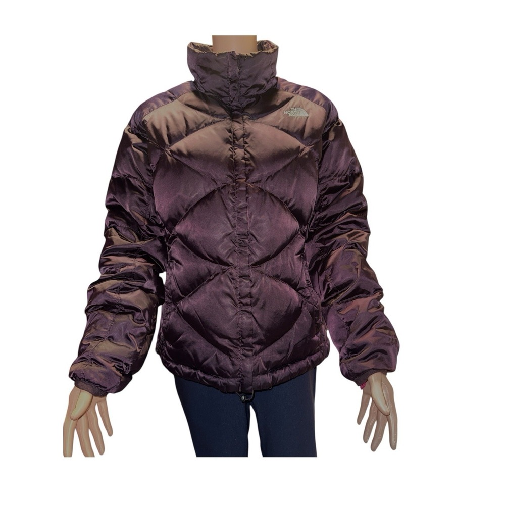 The North Face Women's Purple Glossy Puffer Jacket Size M 2012 Pre Owned Nice‎